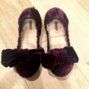 Miu Miu Velvet Ballet Flats